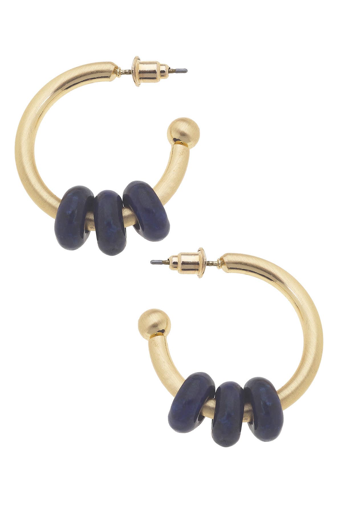 Olivia Gemstone Hoop Earrings - Birdie Lane Boutique