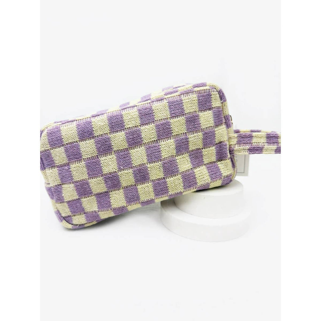Checker Cosmetic Bag