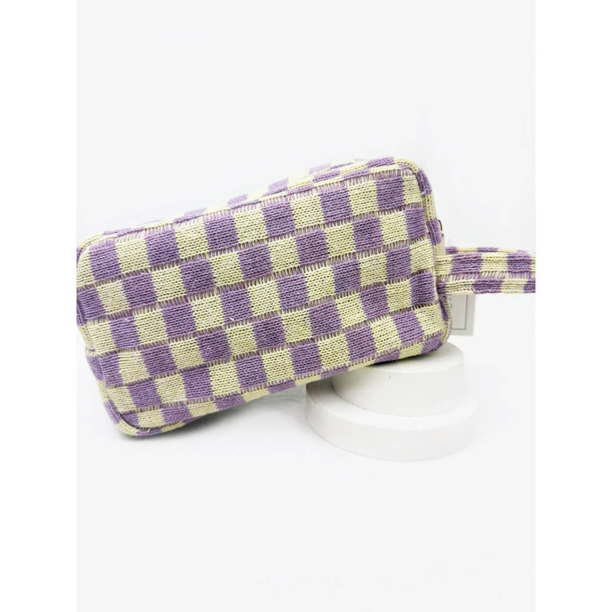 Checker Cosmetic Bag
