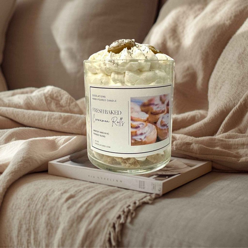 Doodlations Boutique Candle | Cinnamon Bun