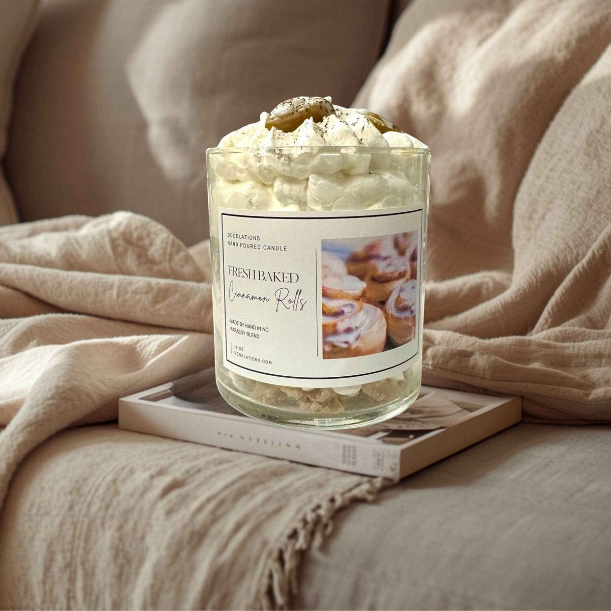Doodlations Boutique Candle | Cinnamon Bun