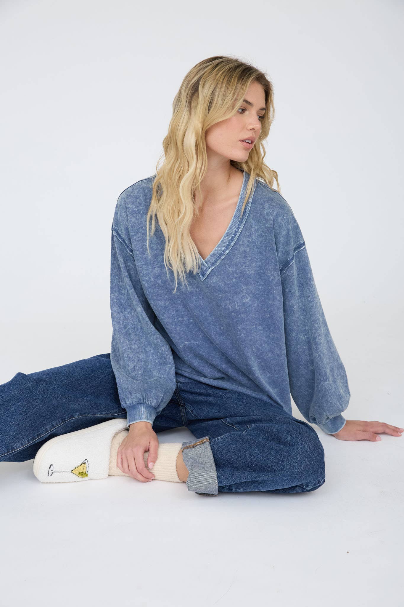 WASHED SEAM DETAIL LONG SLEEVE