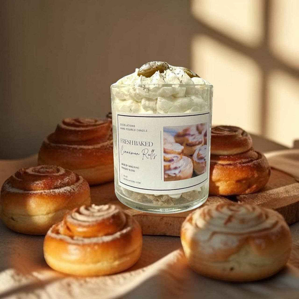 Doodlations Boutique Candle | Cinnamon Bun