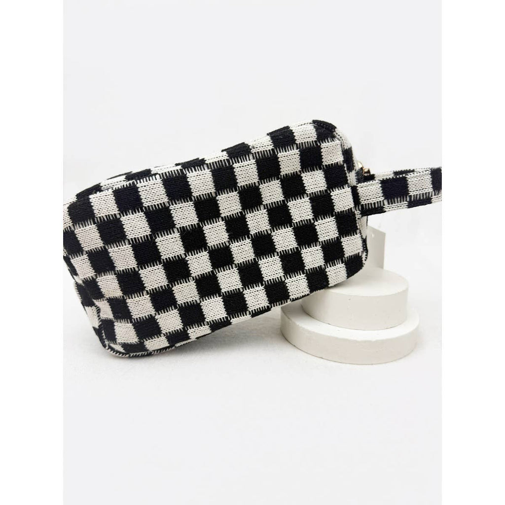 Checker Cosmetic Bag