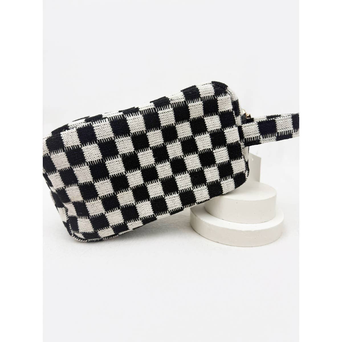 Checker Cosmetic Bag